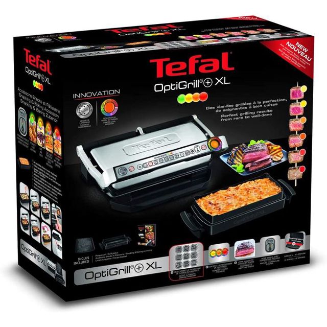 Tefal optigrill+ panineuse xl +plat gratin GC724D12