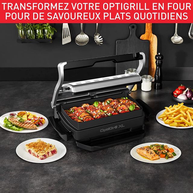 Tefal optigrill+ panineuse xl +plat gratin GC724D12