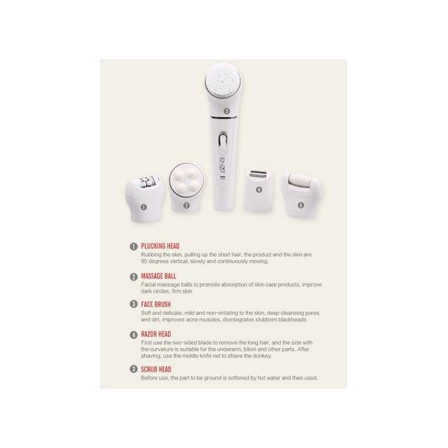 ENZO masseur nettoyant 5en1 épilateur EN-0104
