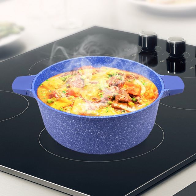 Relance Batterie de cuisine Wave 8 pièces Granit bleu