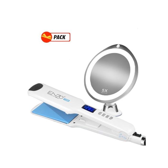 ENZO pack lisseur cheveux pro et mirror EN-3555