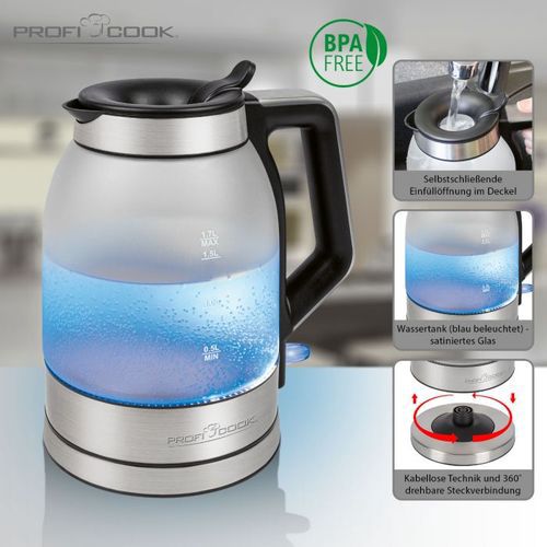 Proficook Bouilloire Electrique 2200W Pc Wks 1215 G