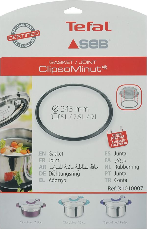 joint coocotte seb clipsominut 5L/7.5L/9L D245 (pièce)