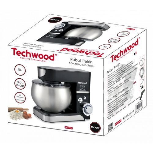 Techwood Robot Pétrin 5 L - 1000W- Tro-1066