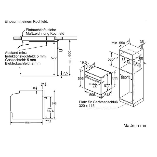 Bosch four encastrable Série 8 pyrolyse HBG675BB1