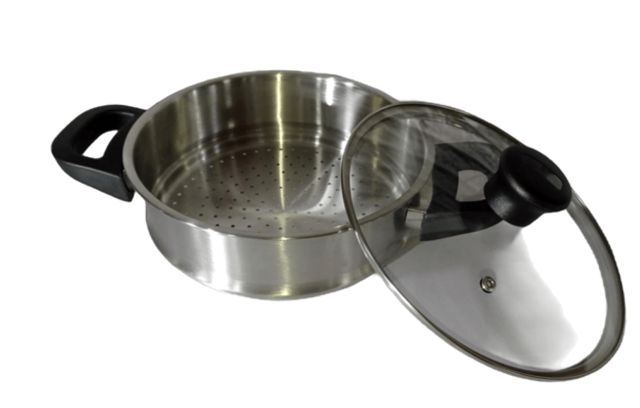 Elseb Cocotte 4 et 6 Litres 6 pièces 6 en 1 Inox 18/10