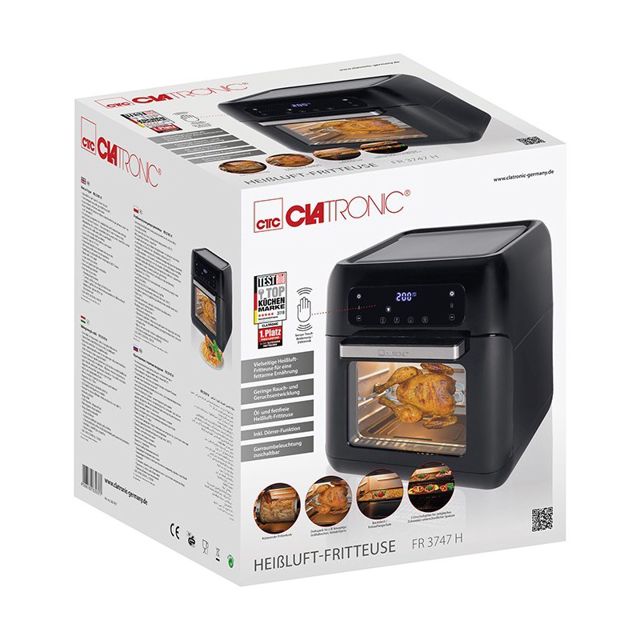 Four À Air Chaud 11L 1500W Clatronic FR 3747H Noir