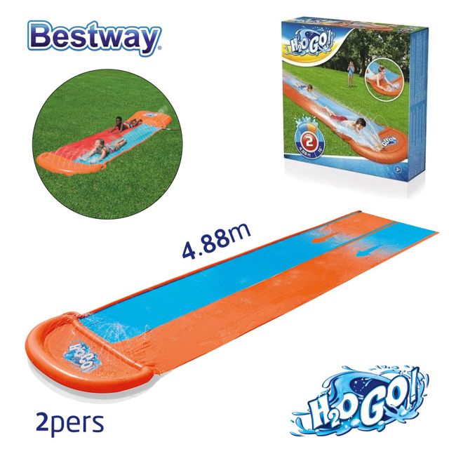Bestway 52328 Double Glissade d'eau et Toboggan