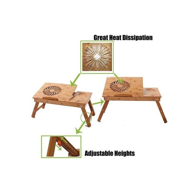 Capsys table laptop refroidissement Usb En Bois Bm92