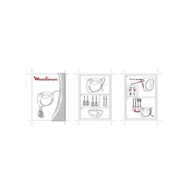 Moulinex batteur easymax Abm11A30 2 vitesses 200w