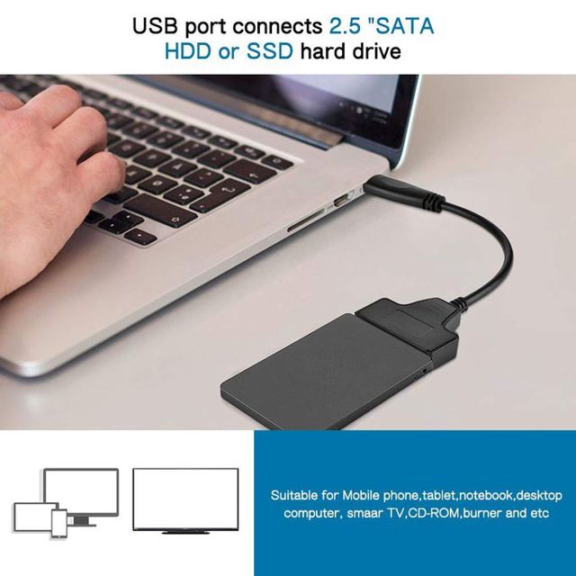 Adaptateur USB 3.0 vers SATA III pour SSD/HDD 2,5"