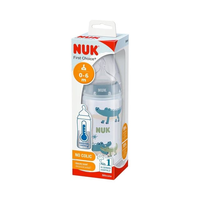 NUK Biberon 0-6mois avec contrôle de température 300 ml