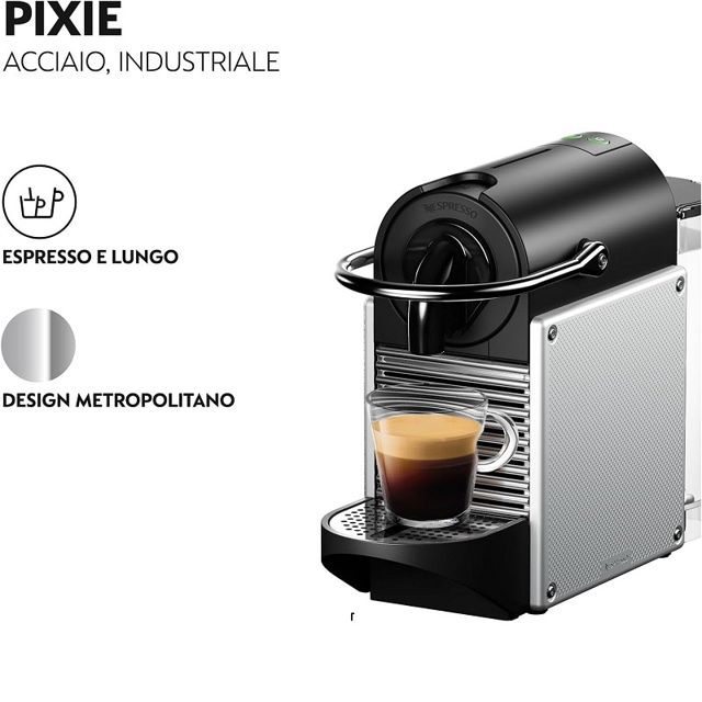 Delonghi espresso Pixie aluminium 19bar EN124S