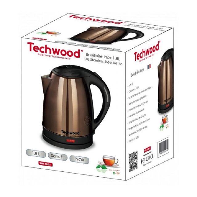 Techwood bouilloire electrique tbi-1851