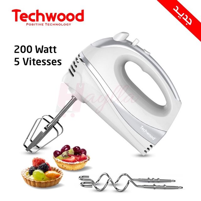 Techwood batteur à mains 200 W blanc tmm-8001
