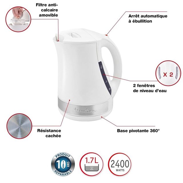 Moulinex bouilloire électrique sans fil BY108110