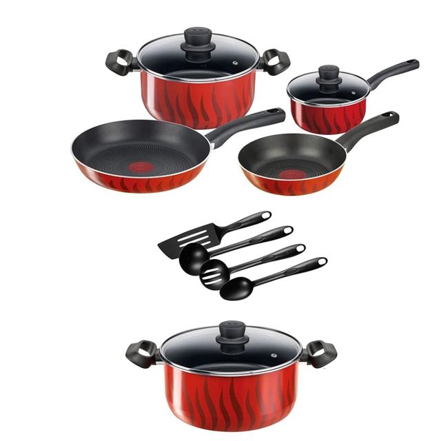 Tefal batterie de cuisine G6 tempo flame 12 pièces C3079282