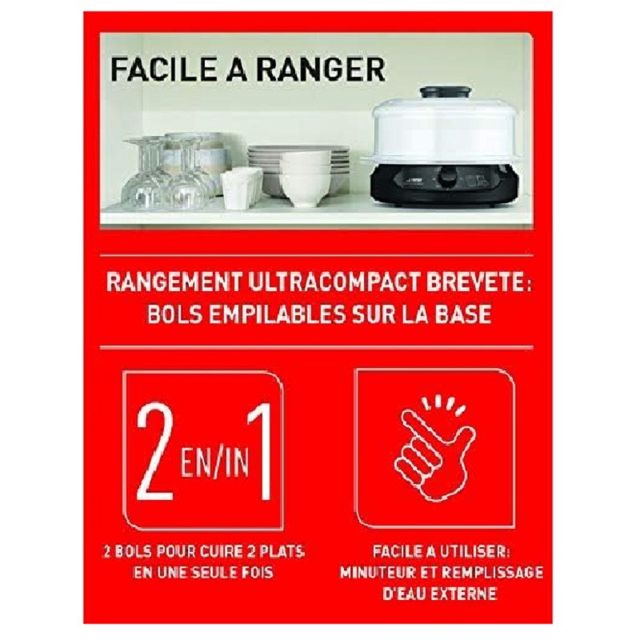 Seb Cuiseur vapeur 800w vc204800