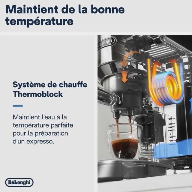 DeLonghi cafetiere dedica pompe metalic EC785.BG