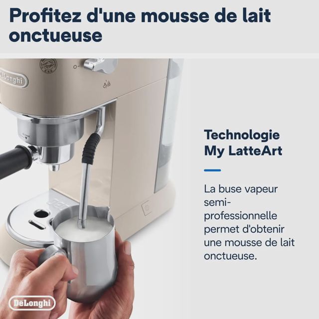 DeLonghi cafetiere dedica pompe metalic EC785.BG