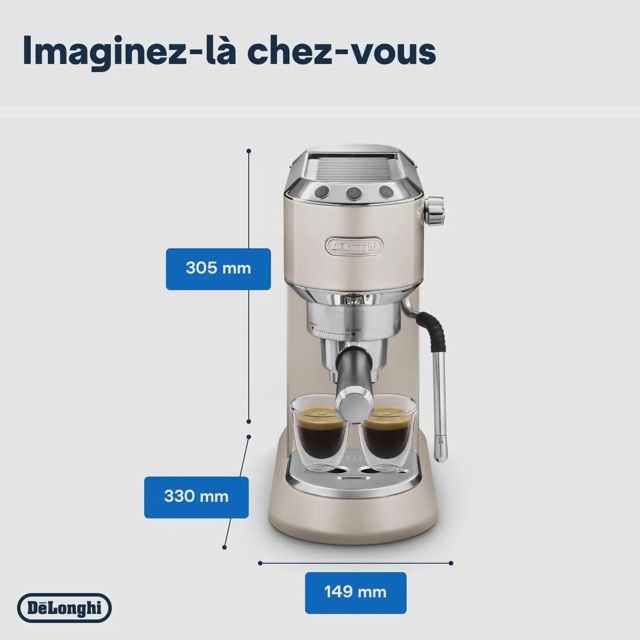 DeLonghi cafetiere dedica pompe metalic EC785.BG