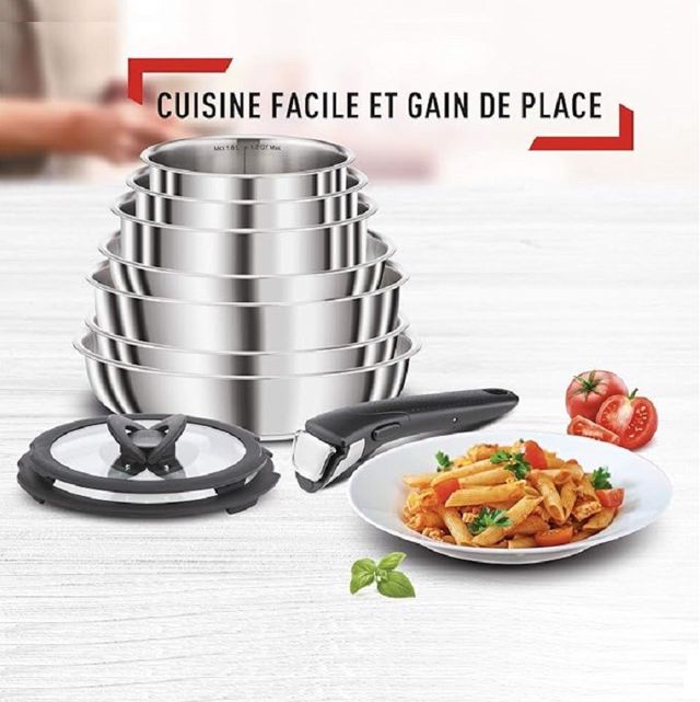 Seb Compact Inox Batterie de cuisine 10 pièces L953SA04