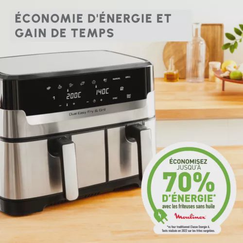 Moulinex Airfryer Double 8,3 L EZ905D20 Inox