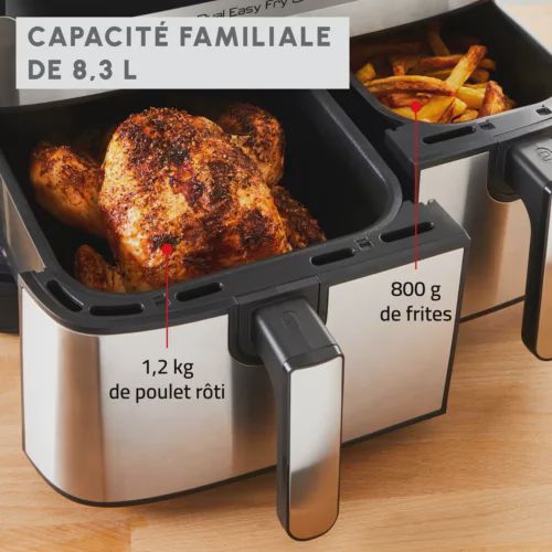 Moulinex Airfryer Double 8,3 L EZ905D20 Inox