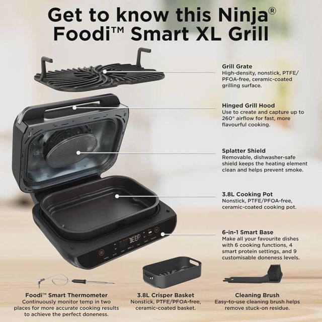 Ninja foodi friteuse smart xl grill et air fryer AG551