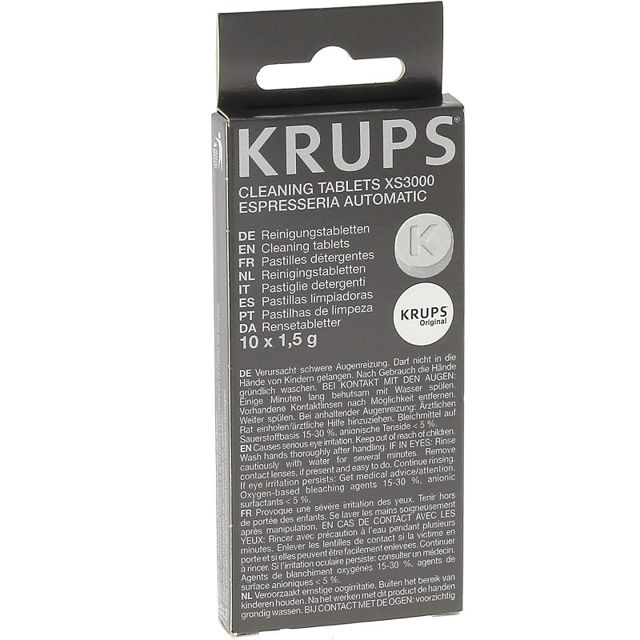 Krups 10 pastilles nettoyantes cafetière XS300010 (pièce)