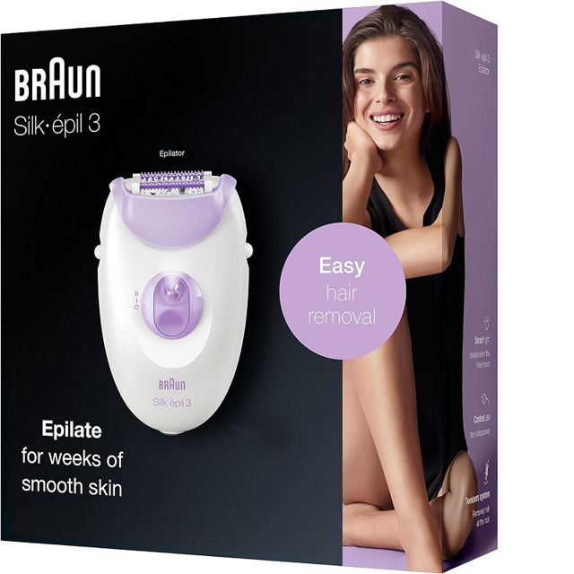 Braun epilateur silk-épil 3 SE3-170 blanc/violet