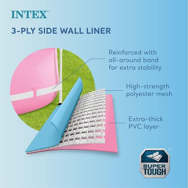 Intex piscine ronde rose 2.44x2.44 x0.76m 28290