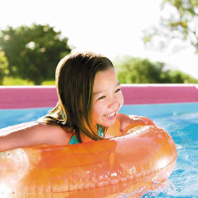 Intex piscine ronde rose 2.44x2.44 x0.76m 28290