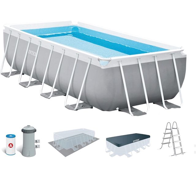 Intex piscine échelle et pompe 488x244x107cm 26792