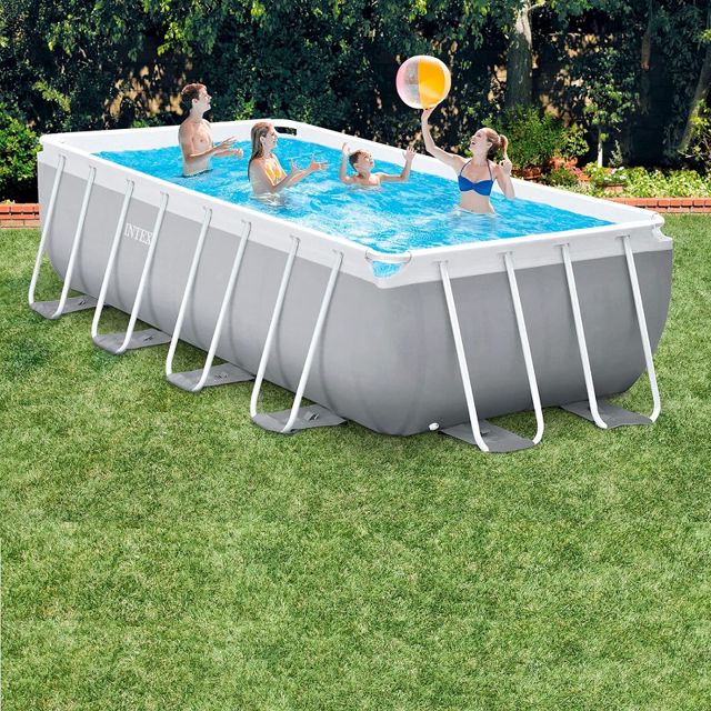 Intex piscine échelle et pompe 488x244x107cm 26792