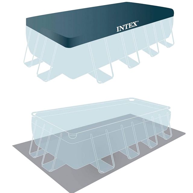 Intex piscine échelle et pompe 488x244x107cm 26792