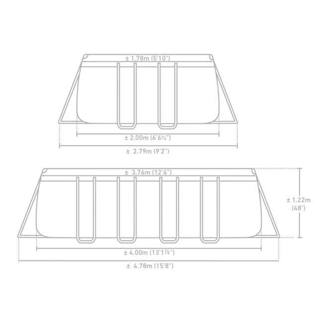 Intex piscine avec échell et pompe 4x2x1m 26790