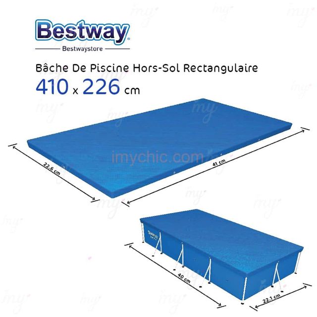 Bestway bache de couverture Piscine 410x226 58107