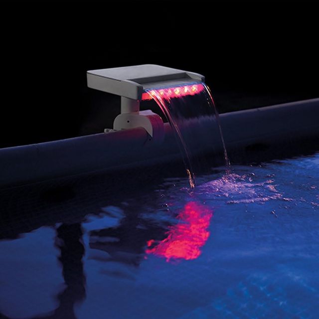 Intex cascade de piscine à led multicolores 28090