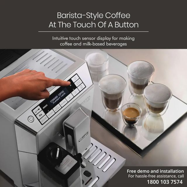 DeLonghi Eletta Cappuccino ECAM45.760.W Café Broyeur