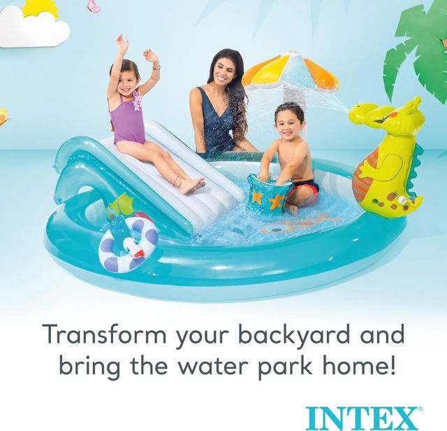 Intex piscine aire de jeux gonflable Alligator 57165