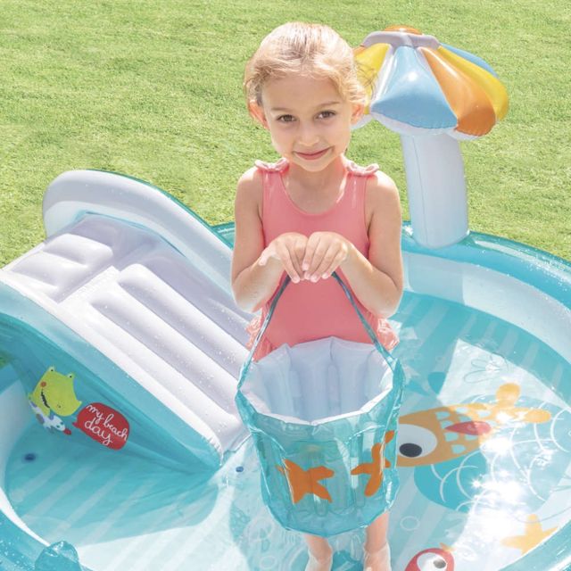 Intex piscine aire de jeux gonflable Alligator 57165