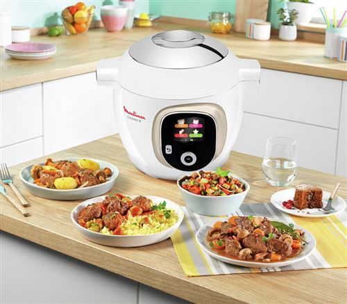 Moulinex Cookeo Blanc 180 recettes CE85BA10