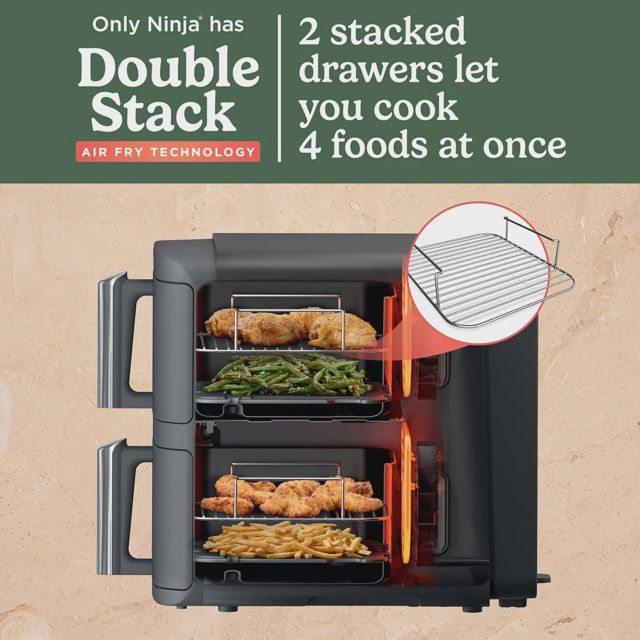 Ninja friteuse double zone verticale SL400EU