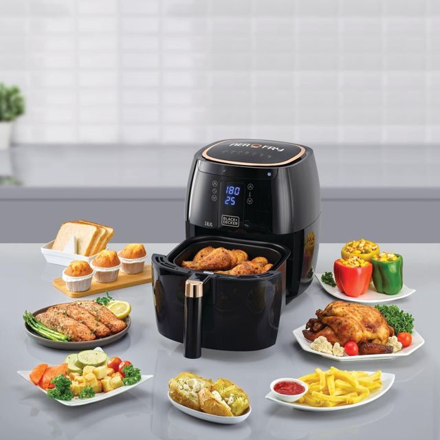 Black&Decker airfryer friteuse digital 1500w 5.5L AF5539-B5