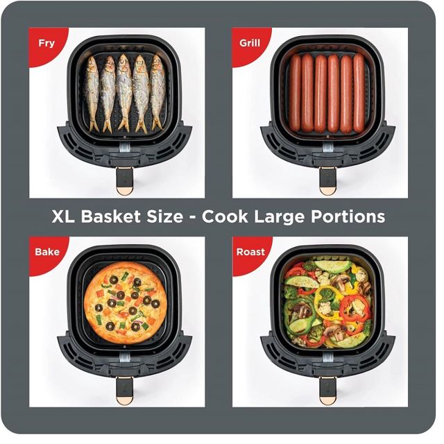 Black&Decker airfryer friteuse digital 1500w 5.5L AF5539-B5