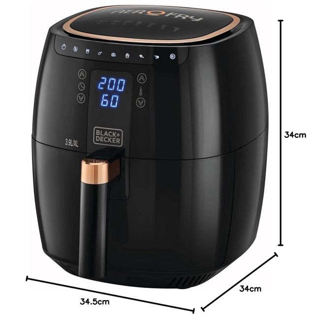 Black&Decker airfryer friteuse digital 1500w 5.5L AF5539-B5