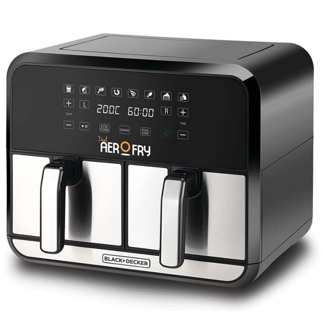 Black & Decker airfryer friteuse double zone 8L DZAF1700-B5