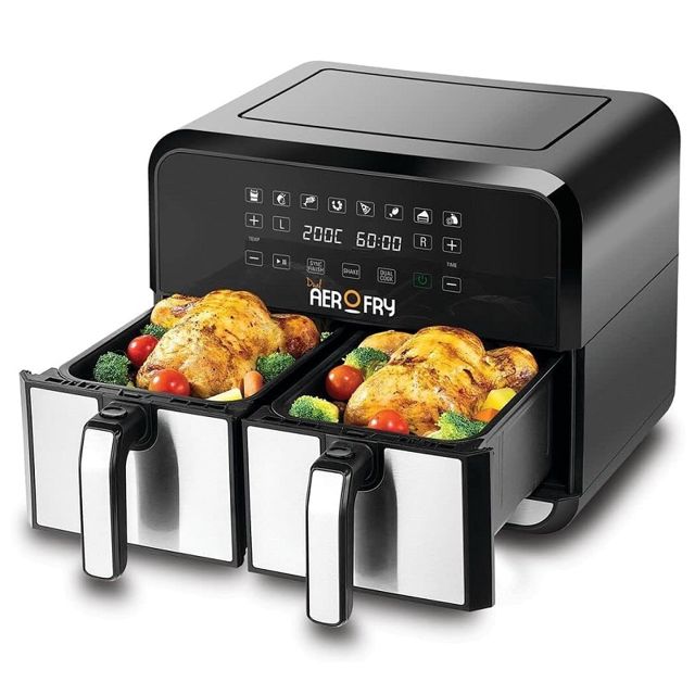 Black & Decker airfryer friteuse double zone 8L DZAF1700-B5