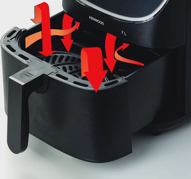 Kenwood airfryer friteuse digital 7L 1800W HFM80.000SS